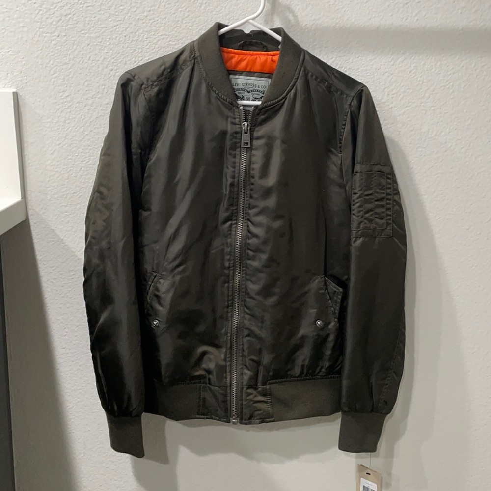 Women's Olive Green Levis Bomber Jacket